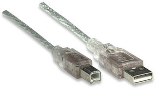 Cable USB tipo B MANHATTAN - 3 m, USB A, USB B, Macho/Macho Cable USB tipo B MANHATTAN - 3 m, USB A, USB B, Macho/Macho